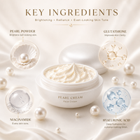 Crème Visage Bio Perle Hydratante Éclaircissante Blanchissante Nourrissante au Collagène et Glutathion Soin du Visage Marque Blanche
