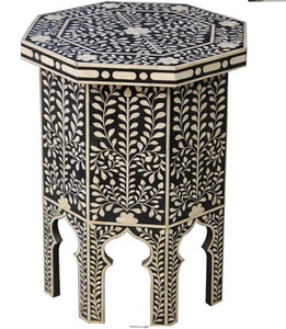 Mesa de consola de resina con incrustaciones de hueso de madera de alta calidad creativa estilo indio elegante para sala de estar precio de fábrica al por mayor - Product Image 4