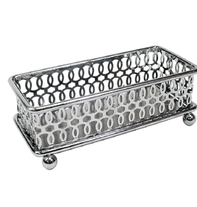 Set of twelve hammered square stainless steel <b>sugar</b> caddy containers is available at wholesale prices - Product Image 3