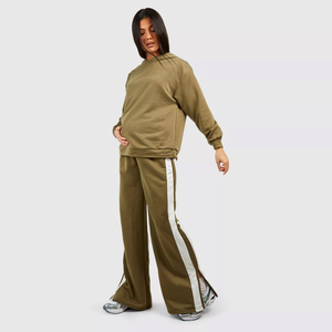 Customized <b>Womens</b> <b>Fleece</b> 2 Piece Outfits Sweatsuit Hooded Pullover Sweatshirt Top Straight <b>Jogger</b> Sweatpants Tracksuits Set - Product Image 1