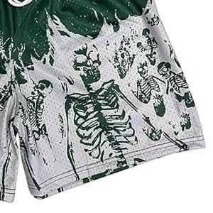 กางเกงขาสั้นผ้าไอซ์ซิลค์สำหรับผู้ชายกางเกงขาสั้นกีฬาลำลองทรงหลวมบางพิเศษออกแบบโลโก้ตามต้องการ - Product Image 3