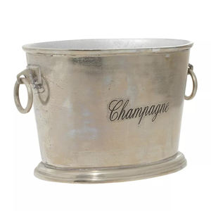 Dernier design de seau à glace à champagne en aluminium nickelé avec logo personnalisé pour la décoration de fête de mariage d'événements de bar à bière - Product Image 1