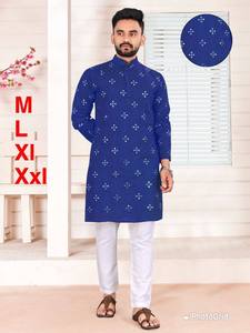 Collection Spéciale Festival Homme : Kurta Pyjama 100% Coton à Motifs Géométriques, Écologique et Infroissable – Exportateur en Gros - Product Image 3