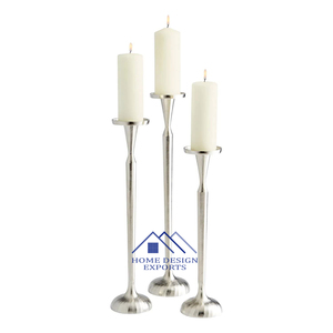 Bougeoirs au sol pour décor d'hôtels et de restaurants à la maison Bougeoirs en aluminium en métal de haute qualité - Product Image 2