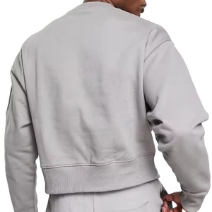 เสื้อสเวตเตอร์สวมหัวแบบกำหนดขนาดได้เองเสื้อสเวตเชิ้ต100% ผ้าฝ้ายคอลูกเรือมีฮู้ดแบบว่างเปล่าเสื้อครอปสำหรับผู้ชาย - Product Image 2