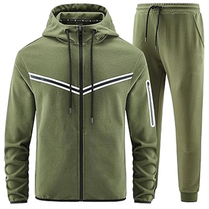 ชุดวอร์มลำลองสำหรับผู้ชายชุดวิ่งจ๊อกกิ้งมีซิปมีกระเป๋า - Product Image 2