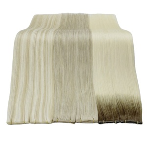 Cheveux Remy russes doublement étirés de qualité salon, teints, invisibles, à pointes épaisses, pour extensions capillaires – Vente chaude, personnalisables - Product Image 2