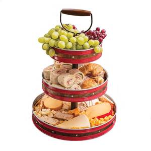 Supports à gâteaux multifonctionnels pour la maison, pour les fêtes d'anniversaire, la décoration de table de Noël, forme ronde, support à gâteaux à 3 étages - Product Image 1