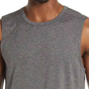 Novedad de 2025, camiseta sin mangas para hombre, camiseta sin mangas de Color sólido personalizada, camiseta sin mangas de secado rápido para hombre, en Stock, ropa a granel en stock - Product Image 1