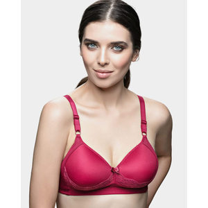 Soutien-gorge minimisateur sans armatures en dentelle sans couture rembourré respirant pour femme 415, culotte hipster push-up, coupe confortable à couvrance totale, tailles 80B-95B - Product Image 4
