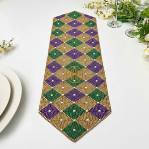 Chemin de table brodé à la main de 36 pouces, perles de verre de haute qualité, vente en gros - Product Image 6