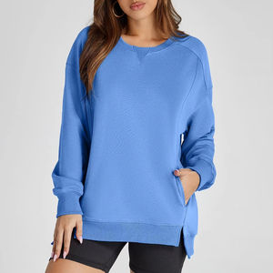 Sudadera de cuello redondo con logotipo bordado y estampado personalizado de talla grande, sudadera de Yoga, gimnasio, entrenamiento, sudadera para mujer, ropa de calle - Product Image 6