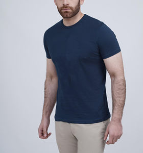 blue color custom plain T Shirt for Men Custom <b>Blank</b> Heavy <b>Weight</b> Oversized Printed Men's T-Shirts - Product Image 3