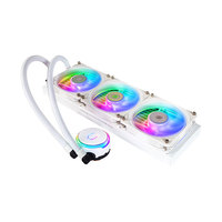 CoolerMaster P360 ARGB – Radiateur de refroidissement liquide pour boîtier d'ordinateur, compatible LGA1700 AM5, ventilateur 120x120x25mm, dissipateur thermique LED à roulement hydraulique