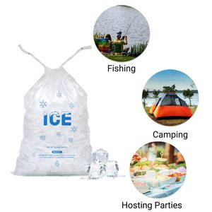 Sac à glaçons en polythène Logo personnalisé Gravure impression Transparent clair emballage de glace sac en plastique fermeture éclair haut fabriqué au Vietnam - Product Image 5