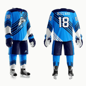 2025 concevez votre propre maillot de hockey sur glace personnalisé impression par sublimation logo de l'équipe chemises à manches longues col en dentelle maillot en maille pour hommes - Product Image 5