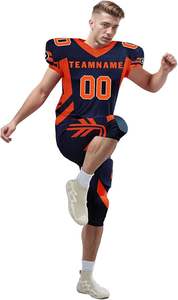 زي كرة قدم أمريكية مخصص للرجال مع سروال، زي كرة قدم مخصص مع شعار الفريق والاسم - Product Image 4