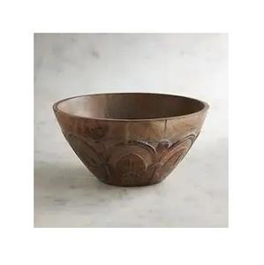 Juego de ensaladeras de madera para manualidades de madera, juego de madera dura con servidores, ensaladeras grandes, tazón para servir con cucharas para servir - Product Image 5