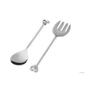 Serveur à salade en métal de haute qualité, nouveau look, ustensiles de cuisine, couverts en métal dernier cri, nouveau design - Product Image 2