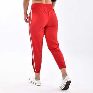Ladies High Waisted Female Printed <b>Red</b> Side Slit Unisex Sweatpants Custom Sweat Track Jogger Pant for Women - Product Image 3