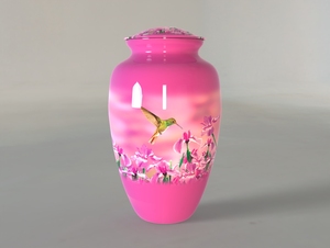 Urne funéraire en aluminium pour colibri adulte pour salons funéraires, y compris sac en velours gratuit L MAX B EXPORTS - Product Image 2