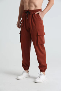 Pantalon de jogging pour homme de haute qualité avec logo personnalisé, décontracté, léger, taille élastique avec cordon de serrage, 100% coton molletonné respirant - Product Image 4