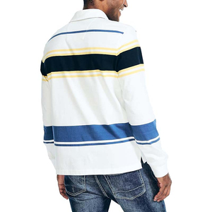 ขายส่งเสื้อรักบี้ลายทางที่กําหนดเองผู้ใหญ่เด็กย้อมเสื้อโปโลแขนยาวระเหิดเต็ม - Product Image 5