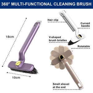 <span class=keywords><strong>Brosse</strong></span> de Nettoyage <span class=keywords><strong>Rotative</strong></span> Multifonction 2-en-1 pour Salle de Bain Fenêtre Mur <span class=keywords><strong>Sol</strong></span> Fente Poils Durs Solution économique - Product Image 2