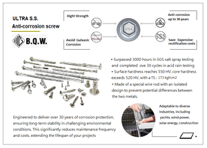 ชุดสกรูพลังงานแสงอาทิตย์ปรับแต่งได้ทนทานต่อการกัดกร่อนคาร์บอนต่ำ - Product Image 5