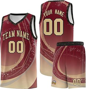 Equipo de baloncesto deportivo para hombre personalizable, uniforme de club de equipo con diseño de sublimación, opción de talla grande - Product Image 1