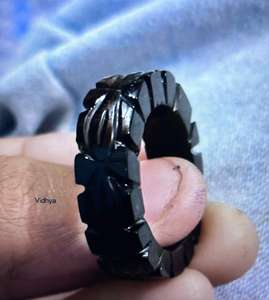 Anillo hecho a mano de ónix negro natural Pendiente de mujer hermosa. - Product Image 2