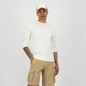 2024 cuello redondo pulóver sudadera hombres alta calidad logotipo personalizado algodón poliéster polar sólido invierno transpirable secado rápido 340g XS - Product Image 3