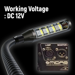 Lampe de <span class=keywords><strong>mixage</strong></span> à col de cygne LED VOXFULL 12V, 4 broches XLR, lumière de travail pour console <span class=keywords><strong>DJ</strong></span>, pour console de <span class=keywords><strong>mixage</strong></span> audio M32 - Product Image 6