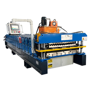 Machine à double couche pour tôles de toiture trapézoïdales ondulées TR5 836/840, haute productivité, populaire en République Dominicaine, avec moteur et boîte de vitesses PLC - Product Image 1