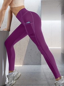 Wholesale Stretchy High Waist Yoga Leggings for Women Gym Fitness Workout Pants Seamless Athletic Leggings Tummy Control - Product Image 2