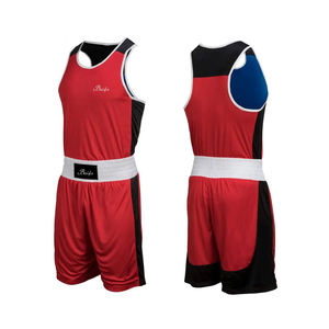 Conjunto de Camiseta corta de boxeo de poliéster personalizado conjunto de chaleco uniforme de boxeo pakistaní conjunto de pantalones cortos de poliéster de alta calidad - Product Image 1
