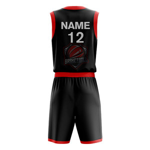 Camisetas personalizadas y kit de uniforme de baloncesto, uniformes de baloncesto sublimados, aparejos bordados, uniforme de baloncesto de sarga para hombres - Product Image 2