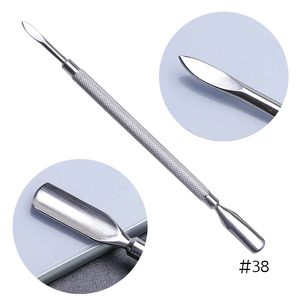 MORGANS INDUSTRIES Dual-End Stainless Steel Nail Pusher <b>Tool</b> for Manicure & <b>Pedicure</b> Reusable Double Head Cuticle Remover - Product Image 1