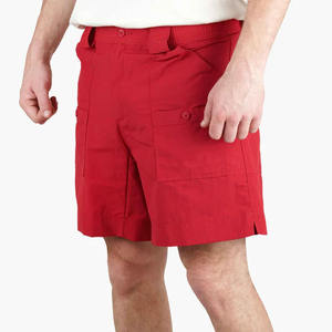 Shorts cargo athlétiques pour hommes en gros, tissu en toile 100% polyester, fermeture à cordon, séchage rapide, respirant - Product Image 2