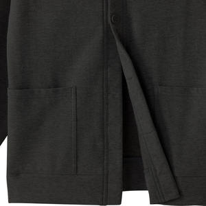 Mens Womens <b>Magnetic</b> <b>Button</b> Adaptive Two Pocket Fleece 100% Cotton Needle Detection Patient Gown Long Sleeves Ribbed Hospital - Product Image 2