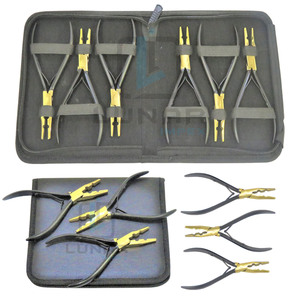 Pince d'extension de cheveux pour micro anneaux et outil de suppression de liens adapté au salon de coiffure Mini pince à nez aiguille - Product Image 6