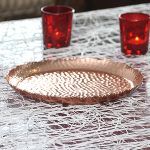 Platos de Presentación Clásicos Ecológicos de Cobre para Bodas y Restaurantes, Hechos a Mano por Saniya Handicraft - Product Image 3