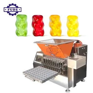 Quality assurance gummy bear candy depositor line fudge dice bonbon making machine equipment cheap