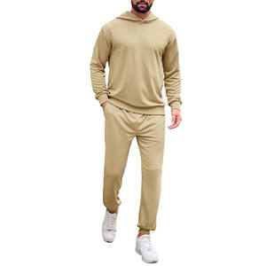 Fabricante 100% algodón Sudadera con capucha y pantalones de chándal conjuntos gimnasio Jogging chándales Puff estampado chándales Unisex 2 piezas conjunto - Product Image 1