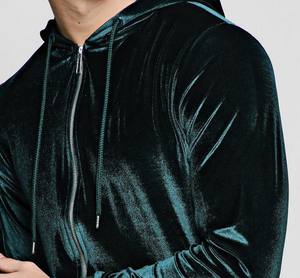 Survêtement en velours pour homme de haute qualité, respirant et léger, entièrement personnalisable, motif uni, vêtements d'hiver à prix raisonnable - Product Image 5