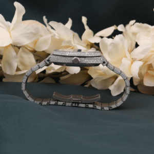 Reloj Elegance para Hombre con Diamantes Engastados, Estilo Hip Hop, Acero Inoxidable, Movimiento Automático, Ancho de Correa de 22 mm, Cristal Impresionante - Product Image 5