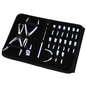 Kit Profesional de Herramientas para Extensiones de Cabello con Microperlas Blancas, con Pinza para Perlas, Abridor y Cierra Perlas, Anillo Separador y Pinzas de Seccionamiento - Product Image 1