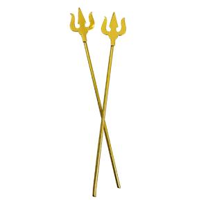 Fait à la main en laiton doré saint Shiva Trishul avec poignée Sculptures Figurine Statue déclaration pièces décor articles cadeaux - Product Image 2