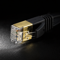 Câble Ethernet plat Cat6a SFTP 10 Gbit/s, double blindage, cuivre nu pur, cordon de raccordement RJ45, câble réseau LAN pour centre de données et domicile