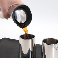 Mug de voyage contemporain en acier inoxydable de qualité alimentaire à double paroi 200 ml, argenté, écologique, sans couvercle, logo et couleur personnalisables